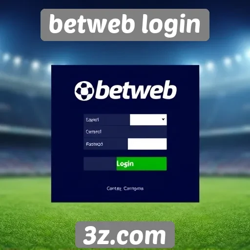 Interface do usuário do Betweb Login